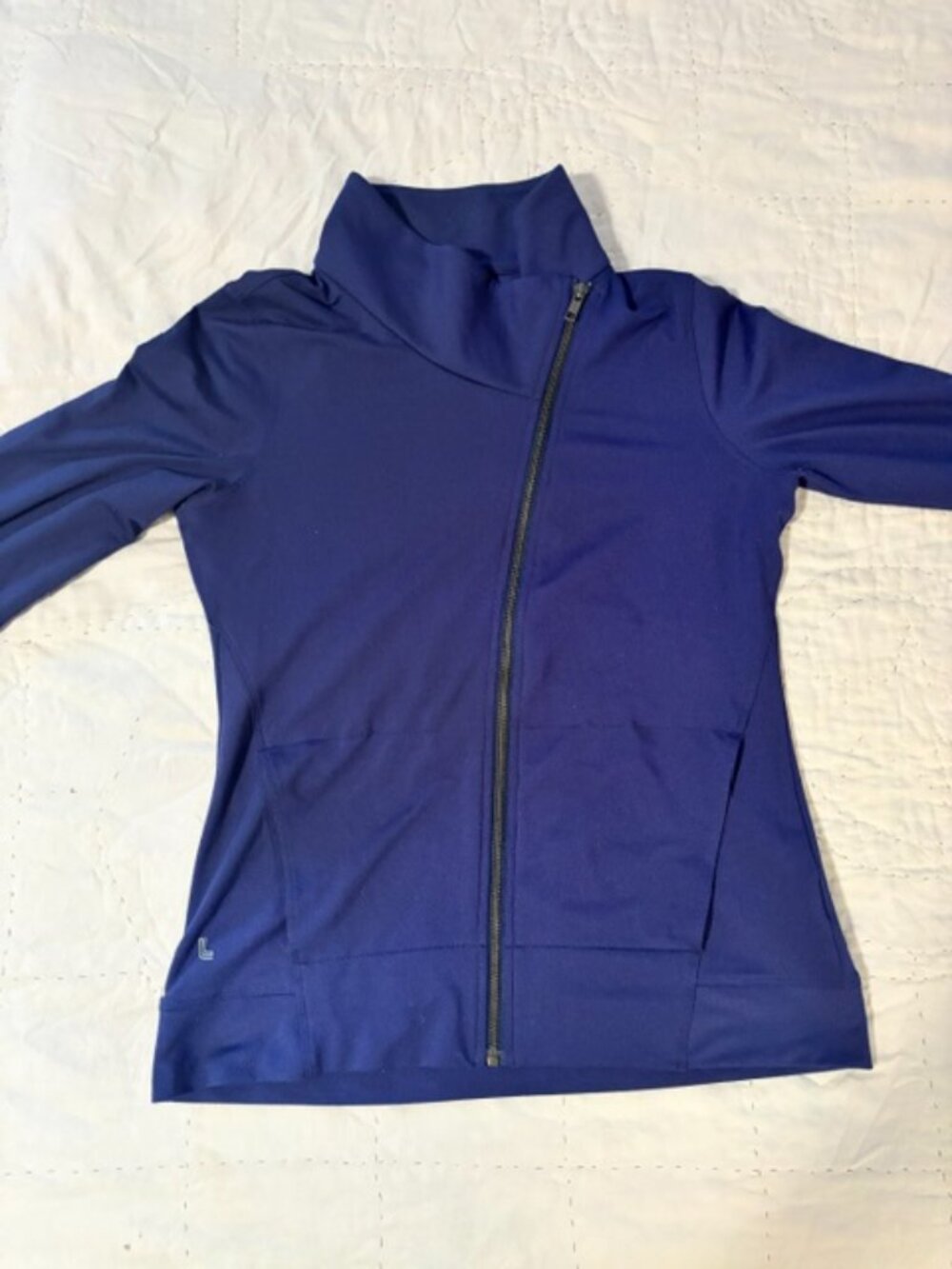 Lole women's S blue asymetrical soft jacket